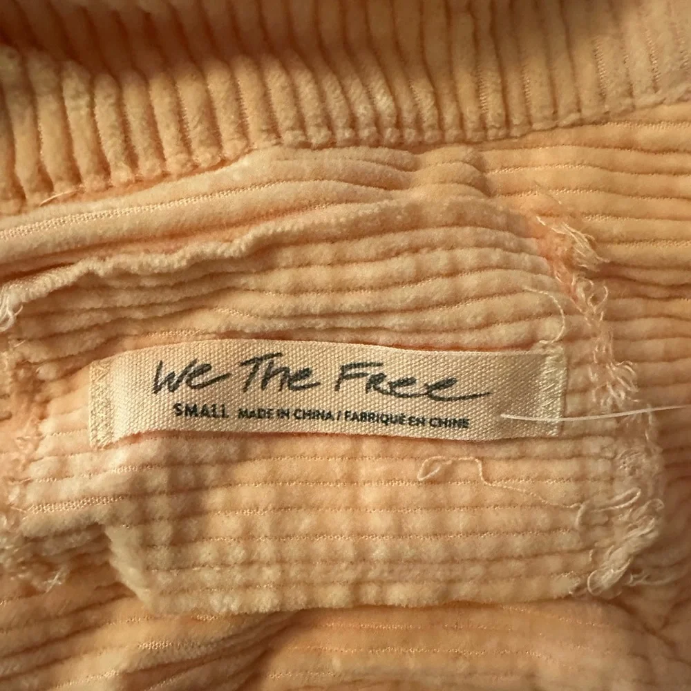 Free People Vianna Cord Shacket Top Size S